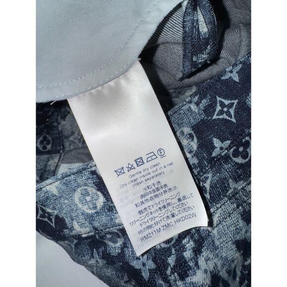 Louis Vuitton Tapestry Regular Denim Blue Monogram Logo Jeans Pants 32 - Picture 13 of 15